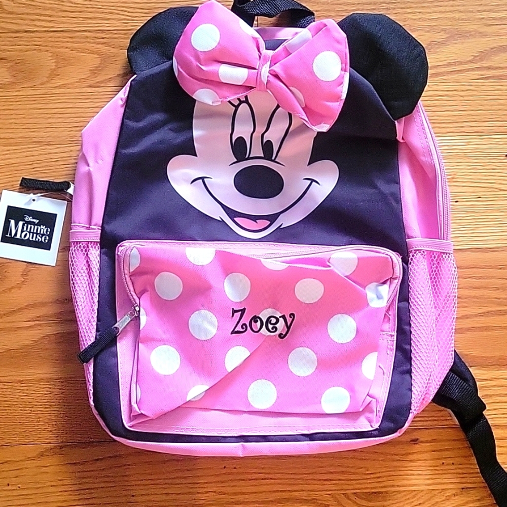 Minnie Mouse/"Zoey" embroidered backpack